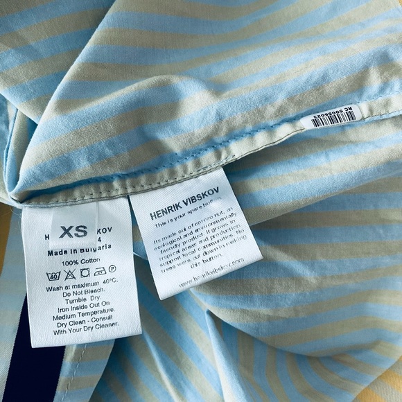 Henrik Vibskov Striped Colorblock Shirt 3/4 Sleeve Avant Garde XS - Picture 8 of 8
